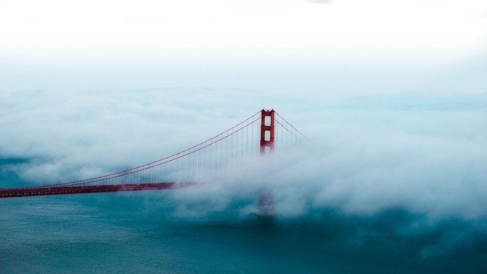 Bridge in fog