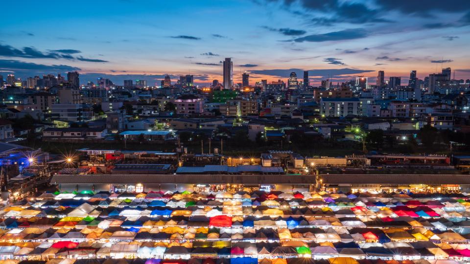 Ratchada markt in Bankok, Thailand