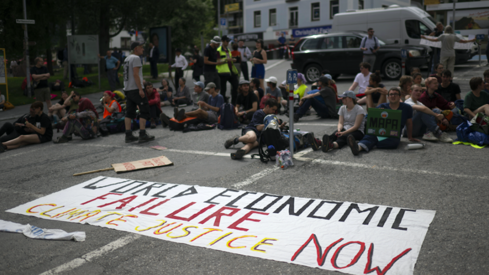 Protest bij WEF, 2022