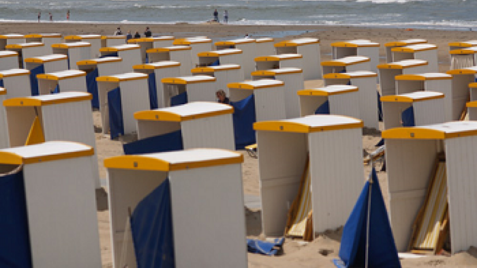 Hokjesgeest op het strand 