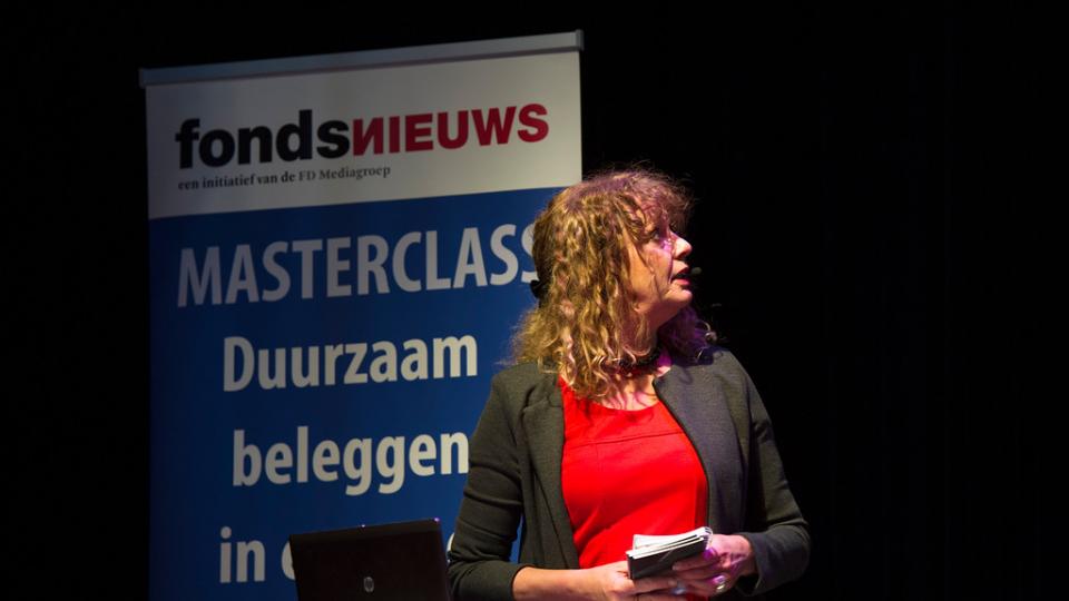 Caroline Leenders tijdens de masterclass