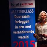 Anne Mieke van der Werf tijdens masterclass duurzaam beleggen