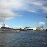 Cruiseschip op het Amsterdamse IJ